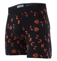 Stance Ramblers Salmon Roses Letters Black Cotton Blend Boxer Briefs Men... - £15.97 GBP