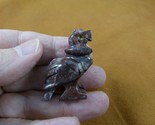 Y-BIR-VUL-20 red Vulture Buzzard carving Figurine soapstone Peru scaveng... - $8.59