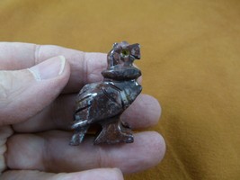 Y-BIR-VUL-20 red Vulture Buzzard carving Figurine soapstone Peru scaveng... - $8.59