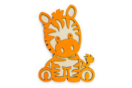 Handcrafted Zebra Wood Wall Art – Safari Nursery Decor - $30.00