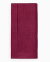 Sferra Festival Berry Pure Linen Dinner Napkins Hemstitched 20x20 SET/4 New - $54.90
