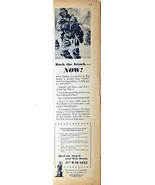 Back on attack 3rd war loan war bonds soliders 1943 Vintage Print Ad-WWII - $14.97 CAD