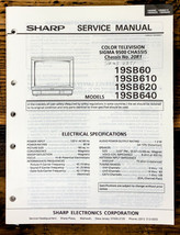 Sharp 19SB60 19SB610 19SB620 19SB640 TV / Television Service Manual *Original* - $19.77