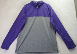Nike Golf Activewear Shirt Mens Large Purple Fleece Long Sleeve Logo Qua... - $23.96