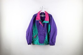 Vintage 90s Woolrich Womens XL Spell Out Color Block Full Zip Windbreake... - £34.28 GBP