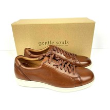 Kenneth Cole Mens Gentle Souls Ryder Sneaker Street Leather Cognac Lace Up New - $49.99