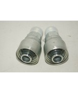 LOT OF 2 Eaton 4SA16MP16 Threaded  Steel Hydraulic Hose Crimp Fitting - $44.54