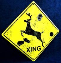 DEER Xing - *US MADE* Embossed Metal Sign - Yard Man Cave Garage Shop Ba... - £14.31 GBP