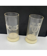 2 Tennessee Volunteer Plastic Glasses On Light Up Base Fyrglas Stress Marks - $9.50