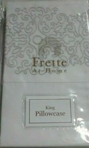 Frette At Home Noto Ricamo White 1 King Pillowcases 20" X 40" Embroidered Nip - $75.76