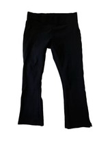 AMERICAN GIANT Womens NO BS Kick Flare Crop Pants Black Ponte Sz 8 - £18.80 GBP