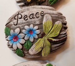 Decorative Stones Set of 3 Garden Decor Love Peace Hope Painted Rock image 8