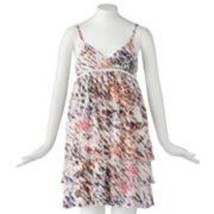 Womens Shirt Jr Girls Hang Ten Ivory Paint Splatter Sleeveless Tiered $40-sz M - £13.14 GBP