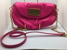 A Rare HTF Vintage Marc By Marc Jacobs Karlie Hot Pink Leather Crossbody... - $79.20