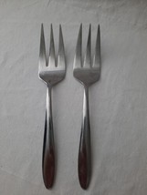 Oneida 2 Piece Set Lot Stainless Flatware ~ Trista ~ Meat Forks - £11.45 GBP