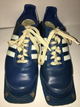 Adidas Stuba Bayer Germany 9.5 Men&#39;s Sports Shoes BLUE/White Very RARE/VINTAGE - £151.37 GBP