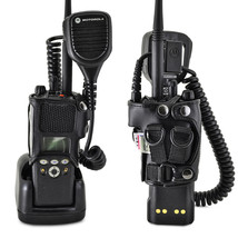 Motorola XTS2500 2 Way Radio Holder D Rings fits in Charger Black Leather Case - $56.99