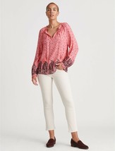Lucky Brand Giselle Ruffle Peasant Top Size XS/TP $89 - £15.72 GBP