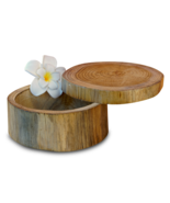 Jewellery Box Tree Trunk Casket Gift Packaging Solid Wood Teak Box 3 Sizes - £30.54 GBP+