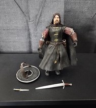 Lord of the Rings LOTR Super Poseable Boromir Toybiz Figure 2004 RARE Co... - £15.29 GBP