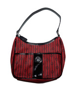 Giani Bernini Stripe Signature Small Hobo Shoulder handbag Red - $59.98