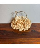 Elegant Clasp Flower Clutch Evening Bag Champagne Gold Chain - $28.71