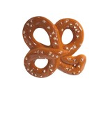 Vintage Hallmark Pretzel Pin Signed Faux Salted Twist 1980s Brooch Novelty - $17.33