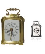 19th Century French Antique Brass Alarm Carriage Clock by JAPY FRRES - $320.00