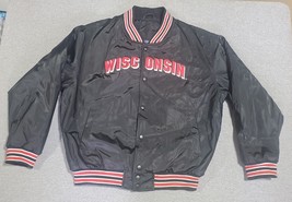 Wisconsin Badgers Jacket Coat Steve and Barry&#39;s Men&#39;s Vintage Size Large - £71.22 GBP