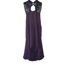 Maurices Purple Lace High Low Sleeveless Blouse - £9.91 GBP