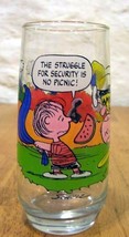 Vintage P EAN Uts Camp Snoopy Linus Lucy Charlie Collector's Glass Cup Mc Donald's - $14.85