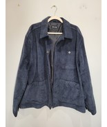 Line Of Trade Navy Blue Wide Wale Corduroy Trucker Chore Jacket Size 2XL - $40.80