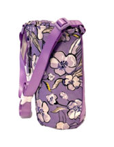 Vera Bradley Lighten Up Water Bottle Holder Crossbody Wild Roses Lavende... - £21.78 GBP