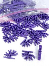 Lot 63 K&#39;NEX Purple 4 Position 3D Connectors Bulk Standard Repl Parts Pieces - £6.15 GBP