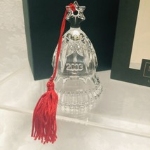 Marquis by Waterford 2003 Bell Ornament In Original Box Red Cord Hanger - $27.00