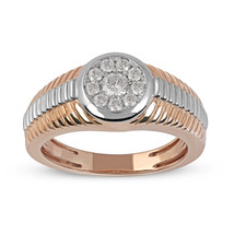 Authenticity Guarantee 
10K Rose Gold 0.50CT TW Diamond Composite Two Tone Ri... - £489.18 GBP