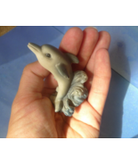 Souvenir Pottery Marine Home Decor Dolphin on Wave Sea Life figurine min... - $8.63