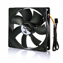 Black Silent Fan 12 - Silent And Efficient 120Mm Fan With 4 Anti-Vibrati... - $16.14