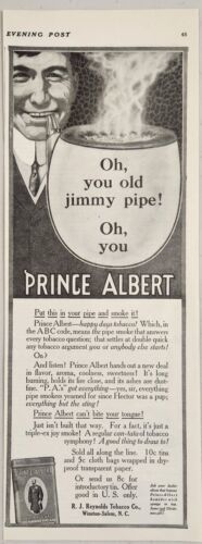 1910 Print Ad Prince Albert Cigarette, Pipe Tobacco Man Smoking Winston-Salem,NC - £13.49 GBP