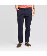Men&#39;s Every Wear Slim Fit Chino Pants Blue - Goodfellow &amp; Co Size W 42 L... - $13.82