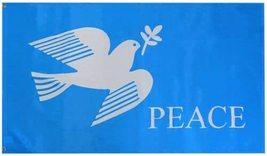 3x5 Blue Peace Dove Premium Quality 100D 3&#39;x5&#39; Woven Poly Nylon Flag Banner - £7.09 GBP