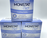 3 Monistat Care Cooling Cloths Cools &amp; Soothes 16 Individually Wrapped C... - $48.61