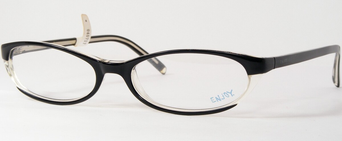 Vintage Enjoy E 2720A Negro / Transparente Único Raro Gafas Marco E2720 - $66.32