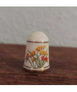 Vintage Freesia Refracta Flower of the Netherlands Porcelain Thimble - £9.60 GBP