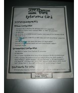 Sim Theme Park Reference Card Instruction Manual - £5.42 GBP