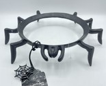 Spider Wrought Iron Bowl Holder Pedestal Halloween Decoration READ B62 - $18.69