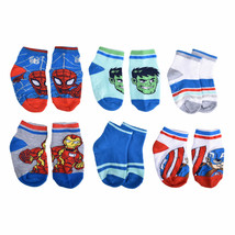 Marvel Superhero Adventures Baby Boy Variety Crew Socks 6-Pack Multi-Color - £15.95 GBP