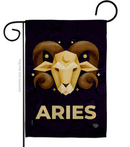 Aries Garden Flag Zodiac 13 X18.5 Double-Sided House Banner - $19.97