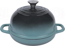 5 Qt Cyan Enameled Cast Iron Dutch Oven with Lid Bread Pot for Sourdough... - $1,176.45 MXN