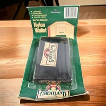 Greatland Wallet Black Nylon Organizer Tri-Fold Many Pockets New Old Stock  - $9.74